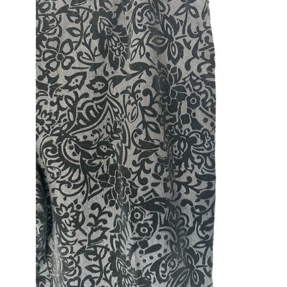 Talbots Black Velvet Jacquard Brocard Career Straight Leg Dress Pant Size 16 - Picture 4 of 11